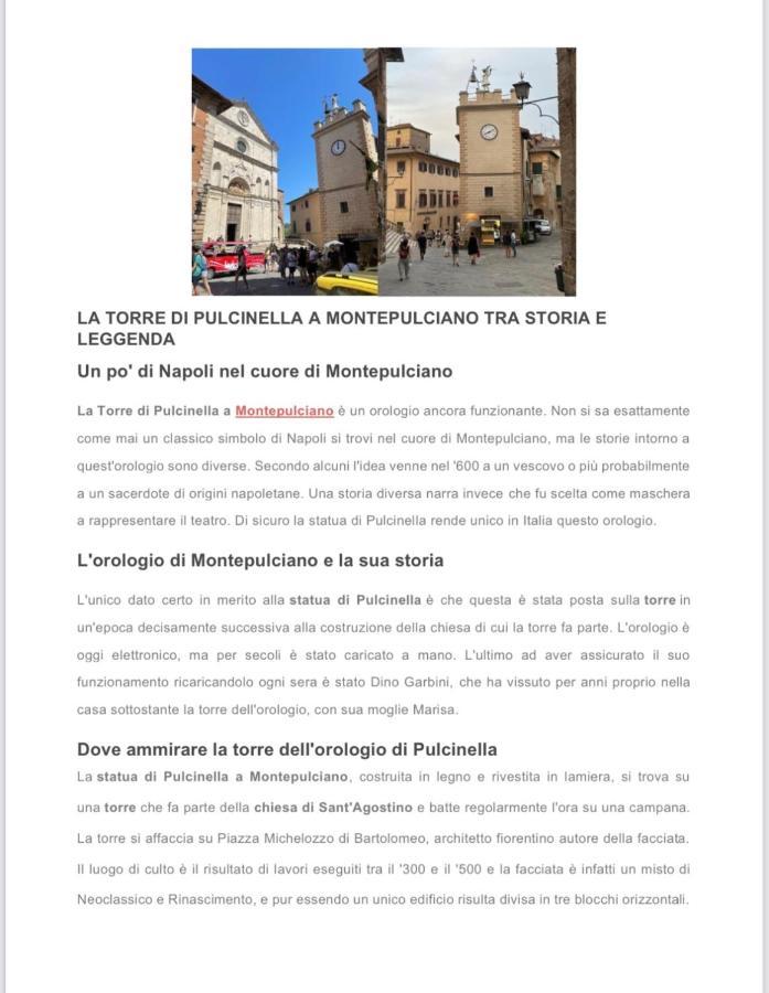 Pulcinella Appartamento Tipico Centro Storico Montepulciano Stazione Екстериор снимка